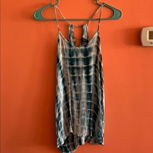 Tie dye strappy tank top